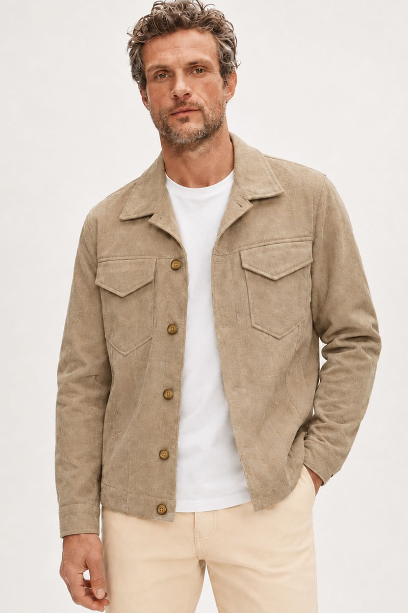 Jaqueta Suede Opaque Edition W26 - Caqui